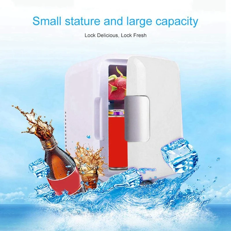 

Mini Fridge, 12V 4 Liters Portable Mini Refrigerator Cooler and Warmer with AC/DC Power Cords, Super Quiet In-Vehicle Freezer fo