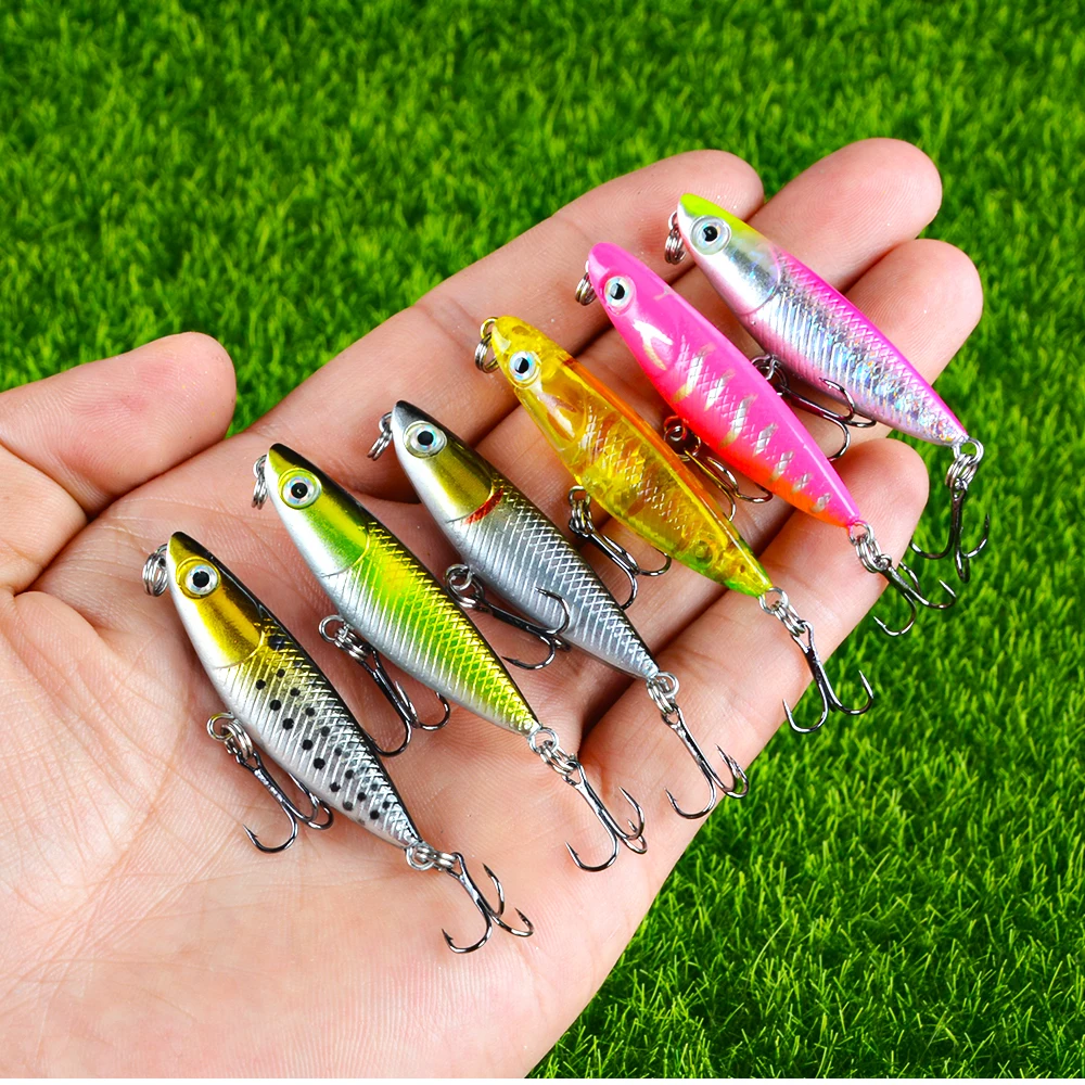 

1 шт., маленькая рыболовная приманка-карандаш, 4,5 см, 1,8 г, Воблер Topwater, мини-кренкбейт, приманка для ловли окуня, снасть для щуки