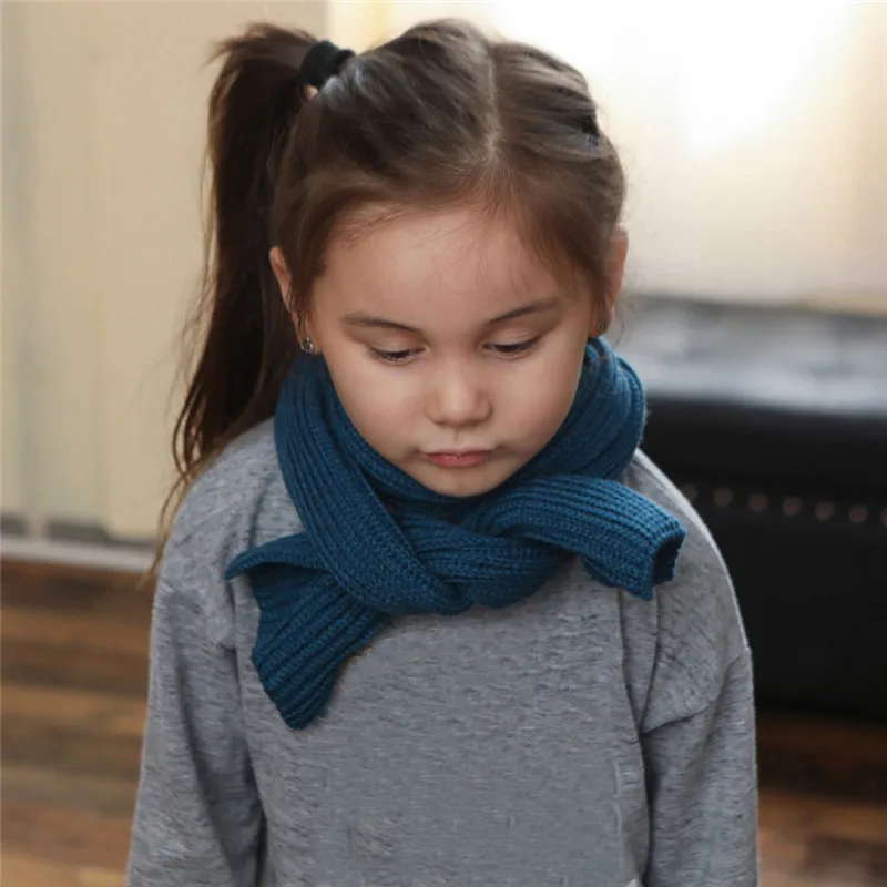baby scarf Cute Boys Girls Baby Kid Fashion Knitted Scarf Autumn Winter Warm Solid Scarf #4S12 (28)