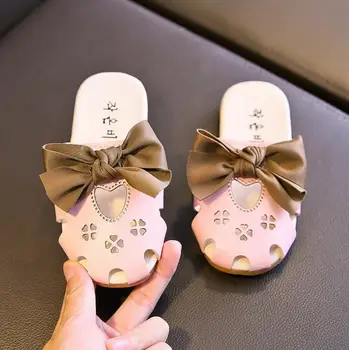 

Summer children's bow wear sandals and slippers children's slippers soft bottom non-slip slippers wear