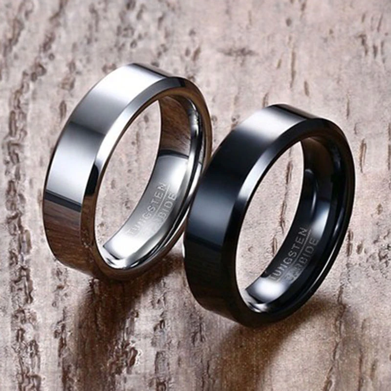 Get This Vnox Black Tungsten Carbide Men's Ring Wedding Engagement Ring for Man Jewelry 6mm Wide qVGVKgmz