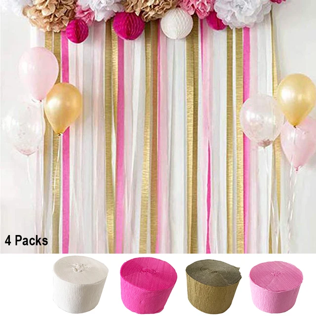 Crepe Paper Rolls Streamer Wedding Birthday Party Decoration Curtain D0W2