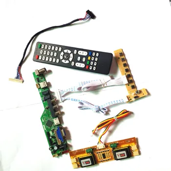 

For M170E7-L01/L02 keyboard+Remote+Inverter HDMI VGA USB AV RF LCD panel monitor LVDS 4CCFL 30Pin T.V53 drive card board DIY kit