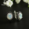 TBJ, Natural 3.8ct Opal Jewelry Set oval cut 7*9mm real gemstone jewelry 925 sterling silver fine jewelry for women best gift ► Photo 3/6