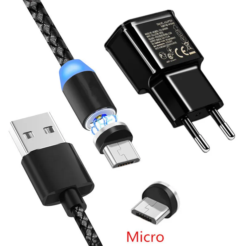 5 в 2 а настенное зарядное устройство магнитный Micro usb зарядный кабель для Samsung Galaxy