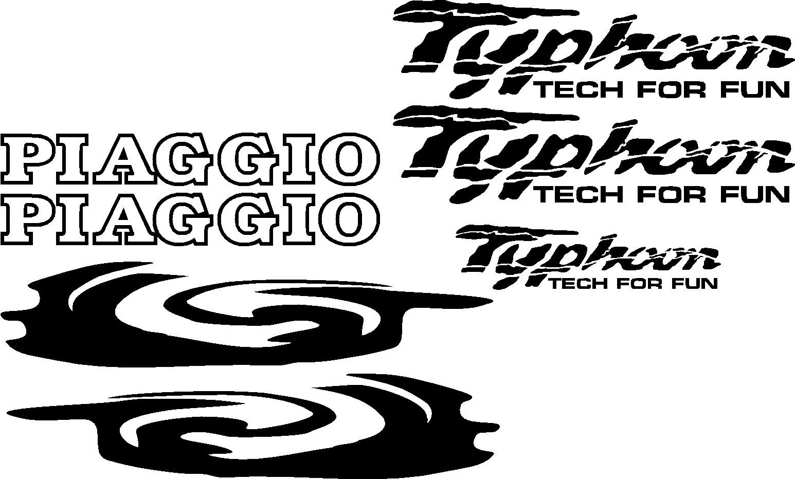 

For Piaggio Typhoon Tech For Fun Scooter Moped Decals Stickers Graphics