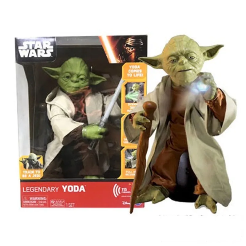 

Disney Star Wars Master Yoda 40cm High Electric Glow Lightsaber Set Movable Action Figure Collection Model Toy X4761
