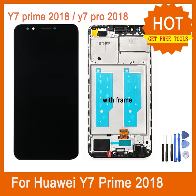 

For Huawei Y7 Prime 2018 5.99" Original Touch Screend Digitizer LCD Display With Frame screen display for huawei y7 prime 2018