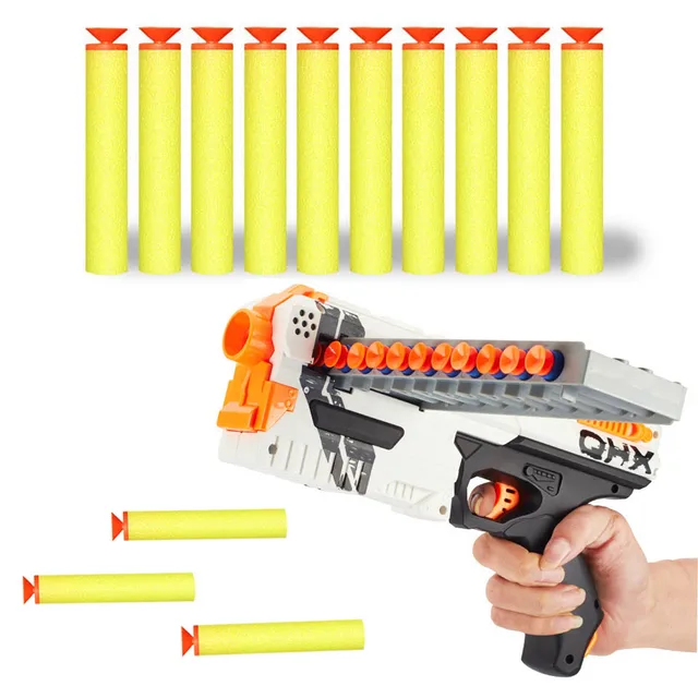30/50/100PCS Children Toy Gun Yellow Soft Bullet Foam Guns Accessories Sucker Refill Darts EVA Military Gift For Boys Kid 2
