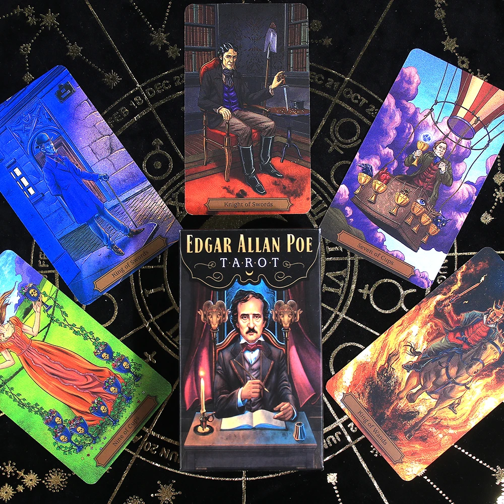 Edgar Allan Poe Tarot By Rose Wright A 78-card Deck And 288-page Color Pdf  Guidebook Card Game Board Game Toy - Card Games - AliExpress