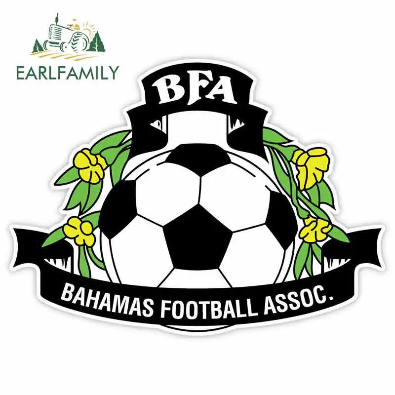 

EARLFAMILY 13cm x 9.6cm for Bahamas BFA Football Association Logo Car Stickers Vinyl JDM Bumper Trunk Truck Graphics Fine Decal