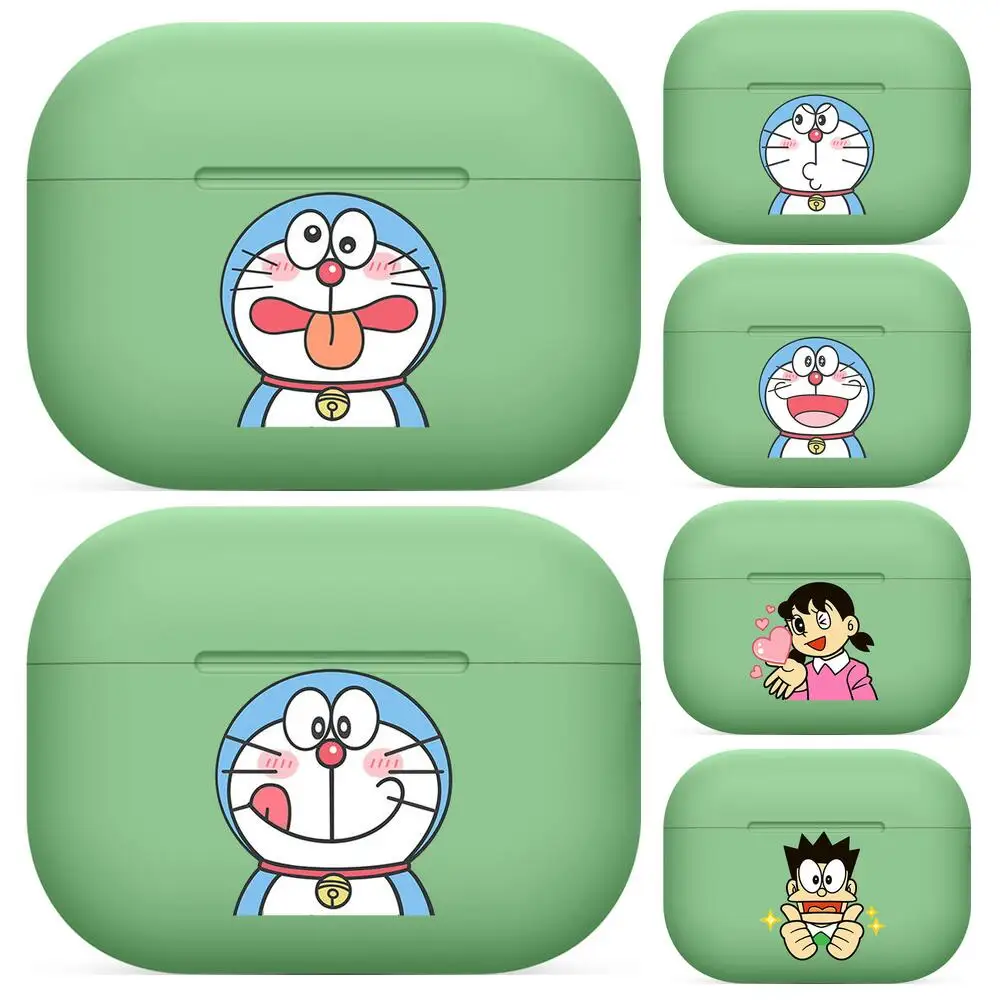 

anime D-Doraemon For Airpods pro 3 case Protective Bluetooth Wireless Earphone Cover Air Pods airpod case air pod cases green 1
