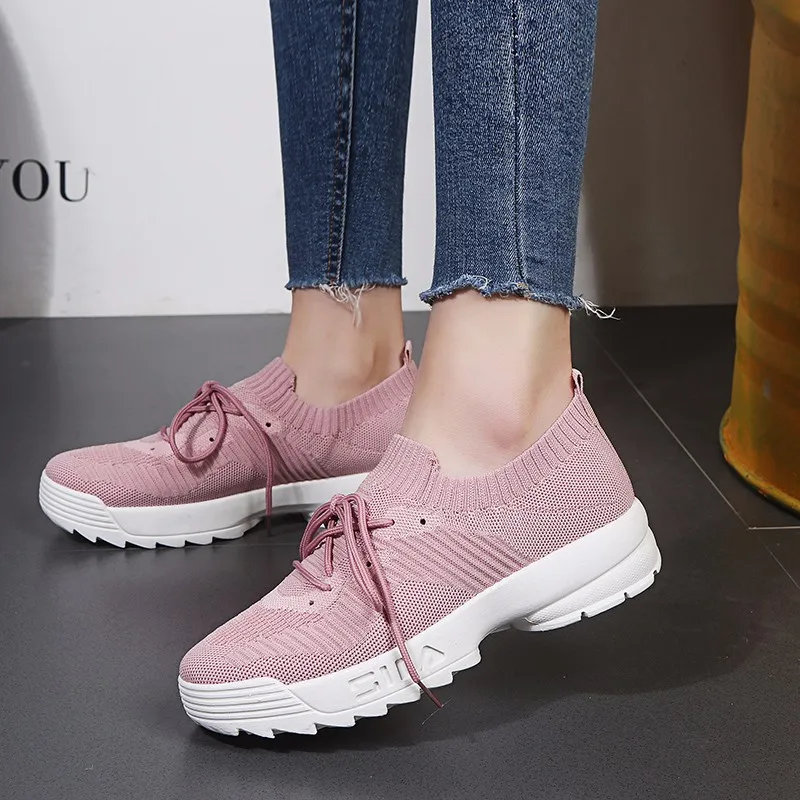 

Small White Shoes Women's 2019 Early Spring New Style Dad Shoes Flat Sports Casual STUDENT'S Shoes Mesh Single Shoes