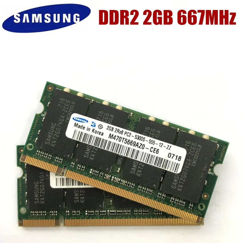 Модуль памяти для ноутбука SAMSUNG DDR2 ОЗУ 2 Гб 1 ГБ PC2 5300S 6400S 2G 1G 667 800 МГц|Оперативная