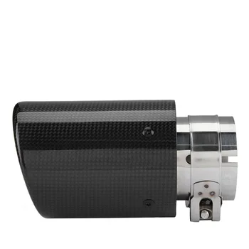

Carbon Fiber Style Car Modified Single Outlet Exhaust Pipe Muffler Tip Tail Throat 63-89mm Stainless Steel Exhaust Tube