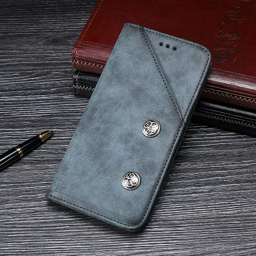 Чехол-книжка с подставкой из силикона и ТПУ, защитный чехол из натуральной кожи, чехол для телефона для Ulefone Armor 6s x5 - Цвет: Blue