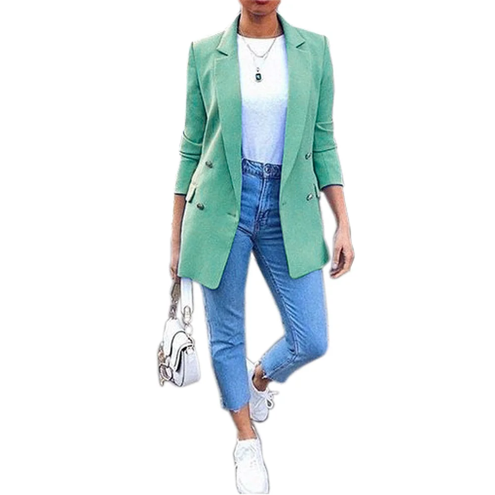 sweat suits women Women's Blazer Casual Long Sleeve Blazers Open Front Lapel Cardigan Blazer Jacket Suit Lady Office Overcoat Formal Blazers white pant suit set