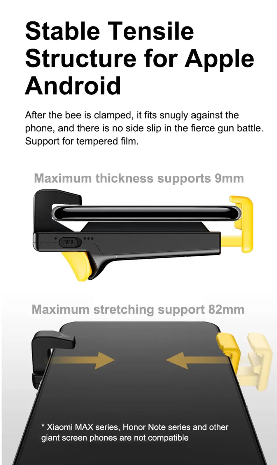 Newest Xiaomi Flydigi Game Controller Left Right Gamepad Trigger Shooter Joystick for PUBG Mobile Game for iPhone Android (11)