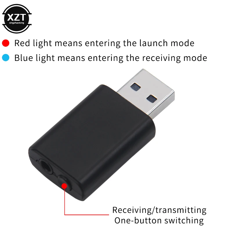 Включающим в себя гарнитуру блютус и флеш-накопитель USB передатчик Bluetooth 5,0 получать передачи 2-в-1 ТВ компьютер Беспроводной аудио Bluetooth