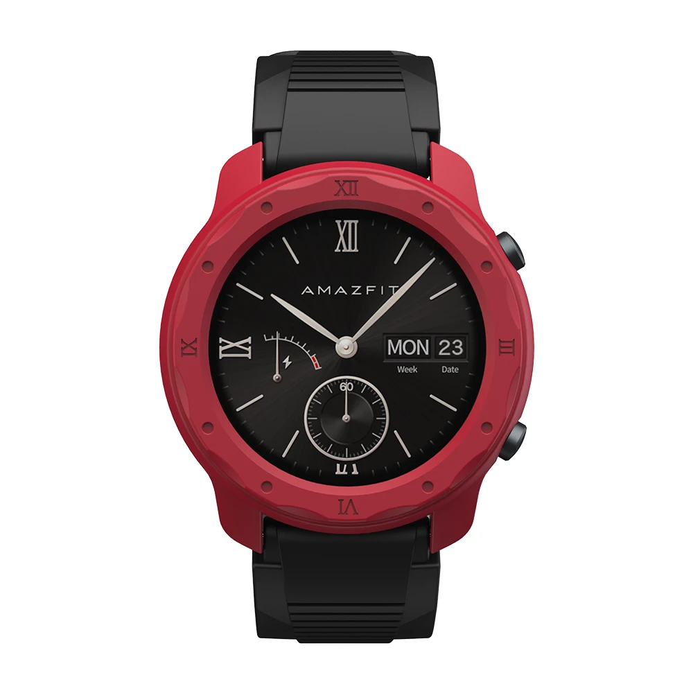 Red case Чехол SIKAI Pace для Amazfit Bip lite Youth GTR GTS, чехол для часов, защитный корпус, аксессуары для умных часов Huami GTR 47 мм 42 мм - Цвет: Red case