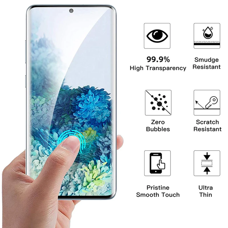 UV Tempered Glass For Samsung Galaxy S10 S9 S8 Glass on Samsung S8 S9 S10 Plus Screen Protector For Samsung Galaxy S20Plus Ultra