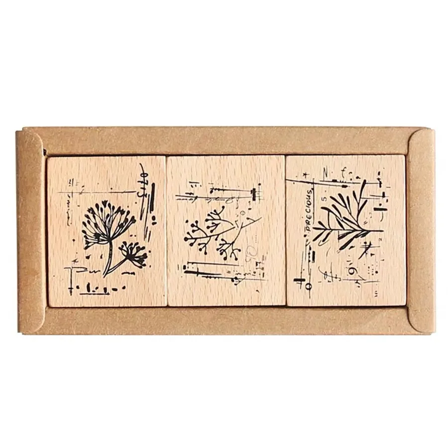 Новое поступление ретро завод цветы деревянный резиновый штамп для DIY скрапбукинга фотоальбом пуля журнал карты изготовления деревянный штамп