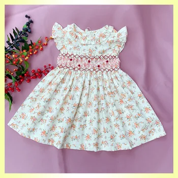 

Yoliyolei Cute Baby Girl Dress Cable Embroidery Sleeveless Floral Princess Dress Summer Casual Clothing For Girls