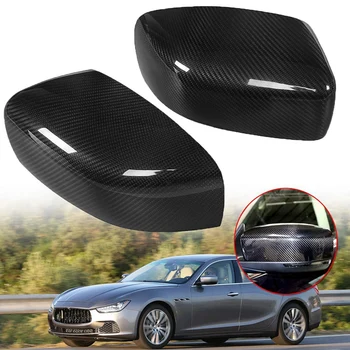 

Car Side Rearview Mirror Cover Cap Trim Accessories for Maserati Ghibli 2013-2016