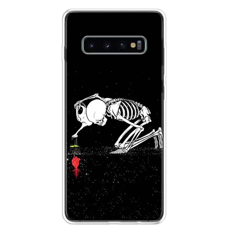 Жуткий Череп Забавный Танец скелет крышка чехол для телефона для samsung Galaxy A10 A20E A30 A40 A50 A70 A50S A80 M30S A6 A7 A8 A9 Pl