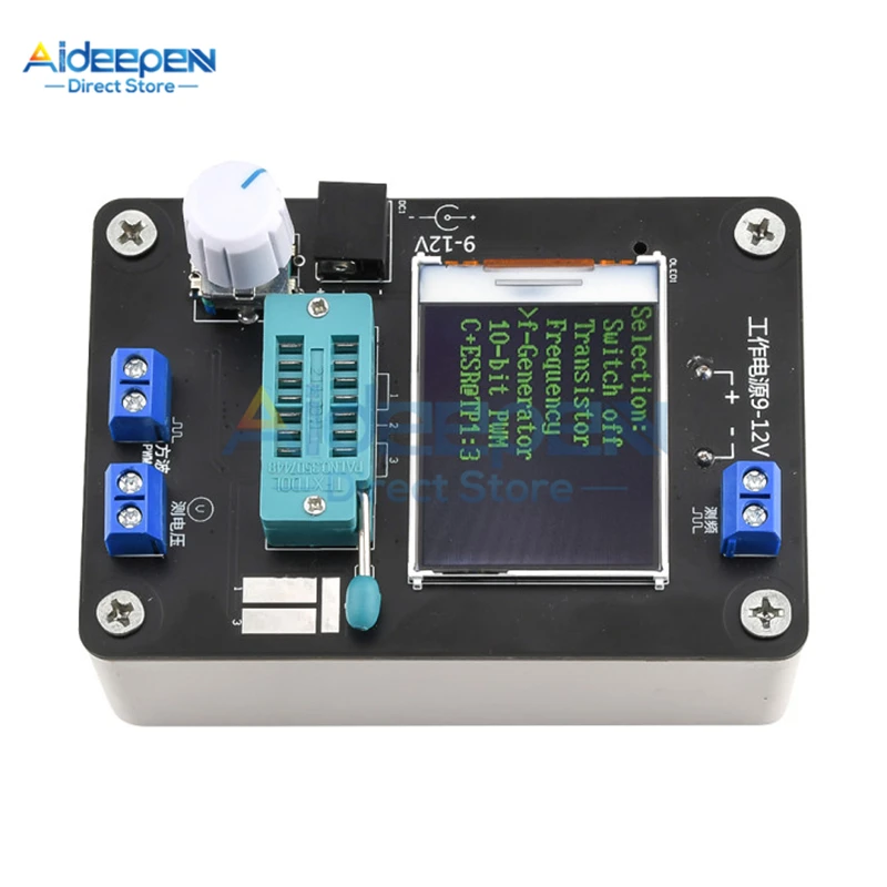 Upgraded Version GM328A Transistor Tester LCR Diode Capacitance ESR Voltage Frequency Meter PWM Signal Generator Russian/English 6