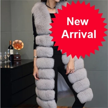 

fox fur Natural coat vest 2020 new zipper long coat winter warm coat natural fur true fox vest