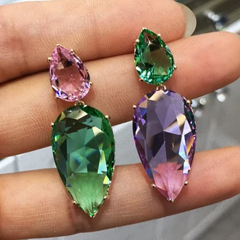 

GODKI Trendy Water Drop Earrings For Women Bohemian Earrings Geometric Drop Earring 2020 Brincos Female DIY Fashion Jewelry