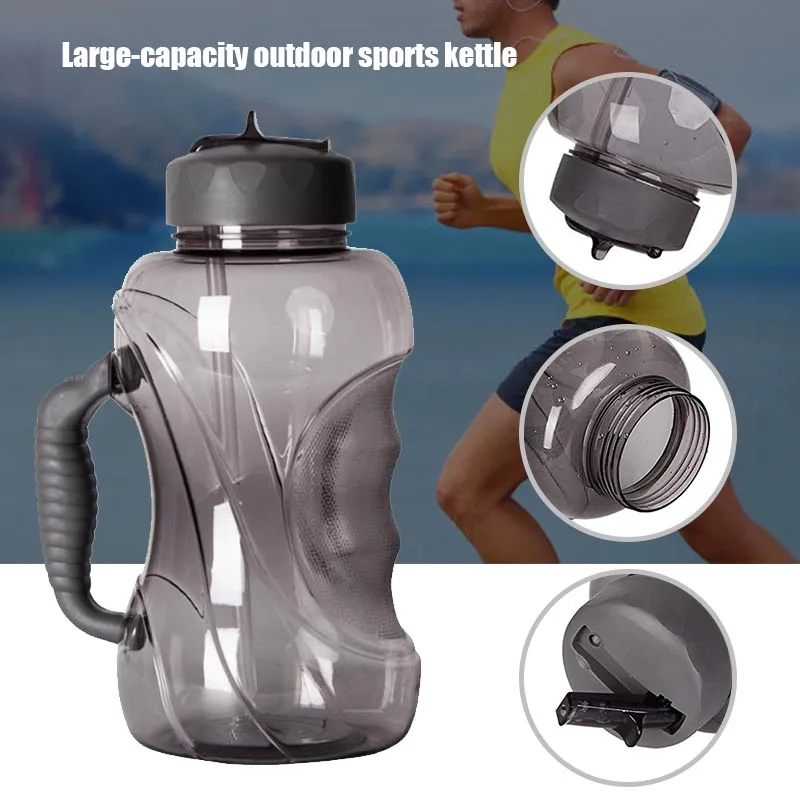 

Newly 1.5L Water Cup Large Capacity Outdoor Sports Bottle Straw Water Bottle with Handle SD669