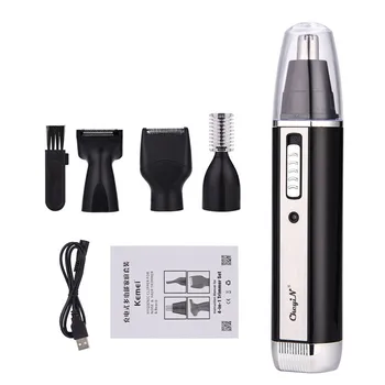 

4 in 1 Professional Electric Rechargeable Nose and Ear Hair Trimmer Shaver Temple Cut For Men Personal Care Tools S36