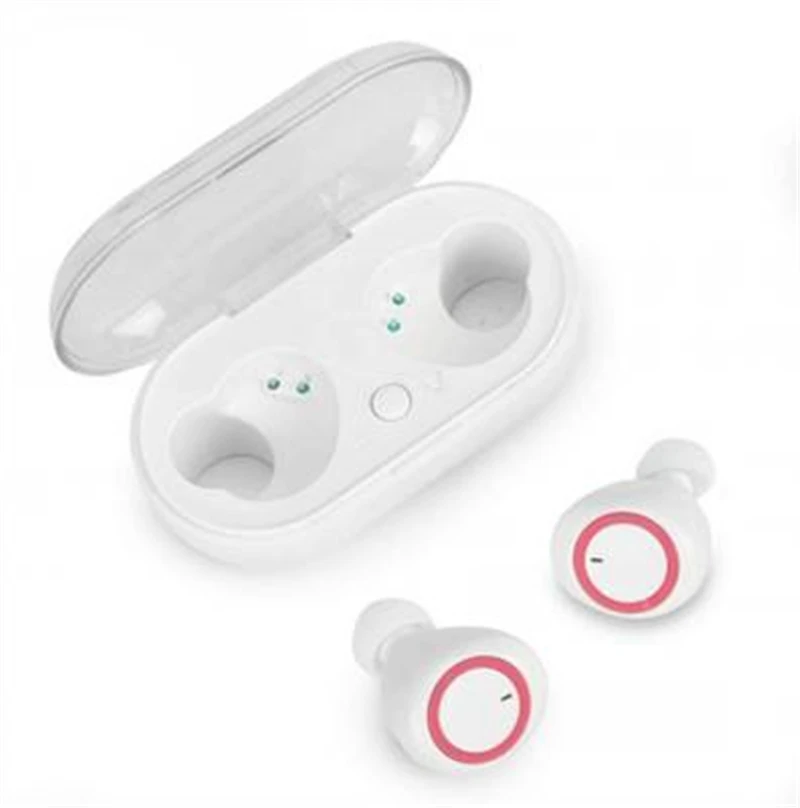 Briame TWS, беспроводные Bluetooth наушники, стерео басы, наушники Bluetooth 5,0 с микрофоном, свободные руки, 3D стерео звук, наушники - Цвет: White-Red
