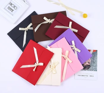 

10pcs/lot gift box with ribbon letterpaper pocket gift box Kerchief Handkerchief Silk scarf packing boxes 24cmx18x.07cm