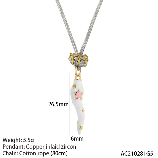 Boho Hot Chili Neckalce for Women Colorful Star Moon Collars Adjustable Chains Link Woman's Pendant Friend Gift Butterfly