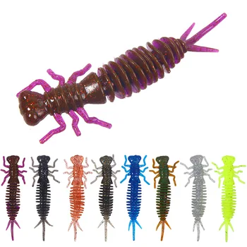 

Soft Lures 55mm Fishing Artificial Lures Silicone Bass Pike Minnow Swimbait Jigging Plastic Baits Worm Soft Bait