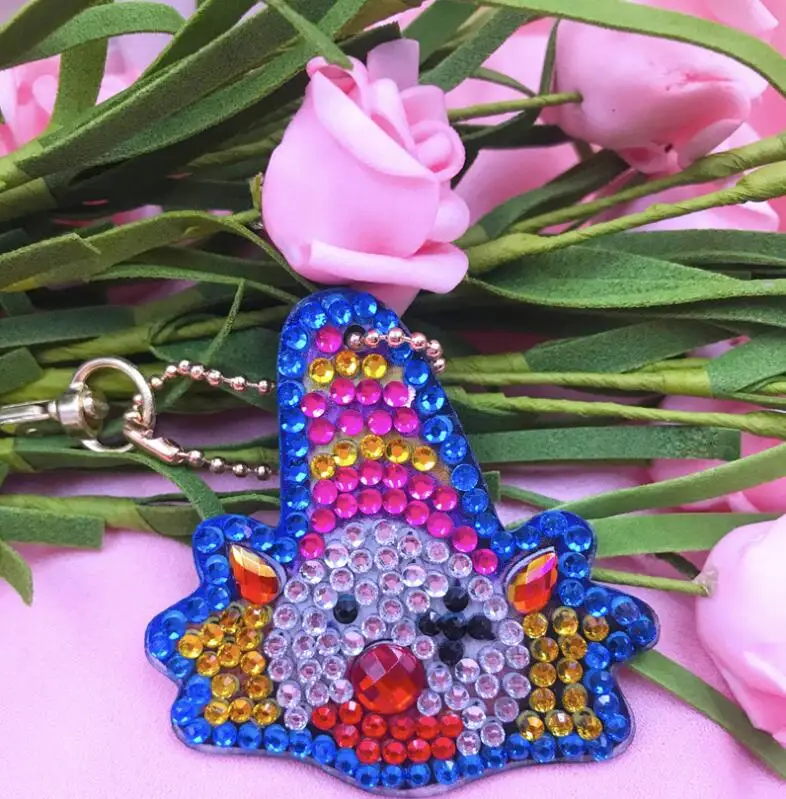 DIY бриллиантовый брелок особой формы с алмазной росписью, брелок для ключей, вышивка крестом, женская сумка, брелок для ключей
