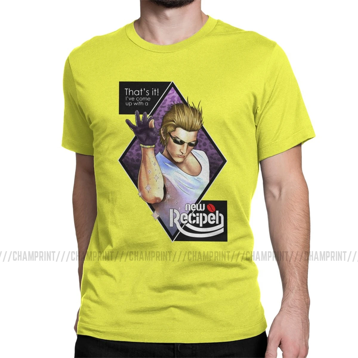 Ignis, новинка, Recipeh, Мужская футболка, Final Fantasy, видео игра, Забавные футболки, короткий рукав, круглый вырез, футболка, хлопок, летняя одежда - Цвет: Цвет: желтый
