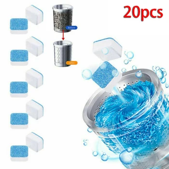 

20PCS Washing Machine Effervescent Tablet Cleaning Tablet Washer Cleaner Remover Resistant To Friction And No Chips