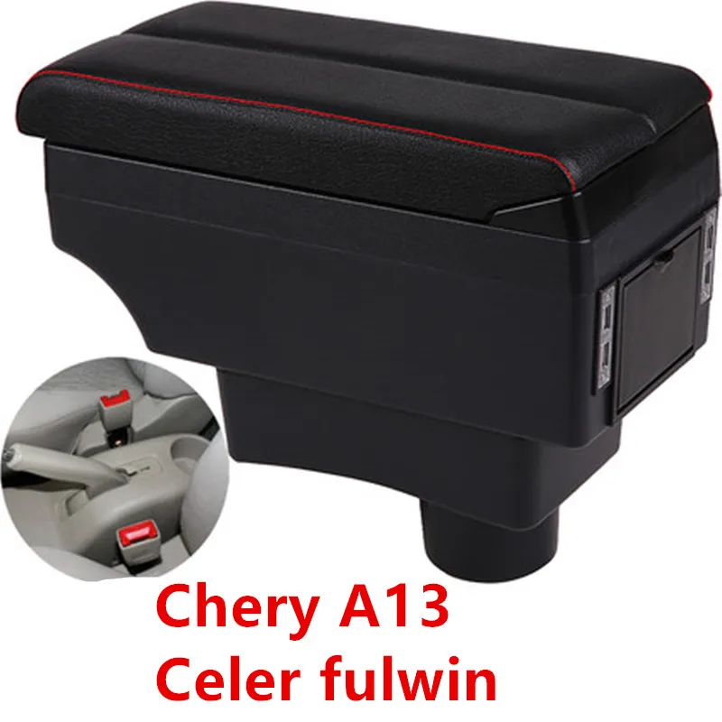 Для Chery A13/Celer fulwin подлокотник коробка центральный магазин содержимое коробка с USB интерфейсом