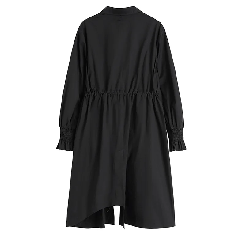 Autumn Winter Woman's Slim Dress For Women Spring Ladies Loose Shirt Dresses Women's Temperament Blue Harajuku Dress