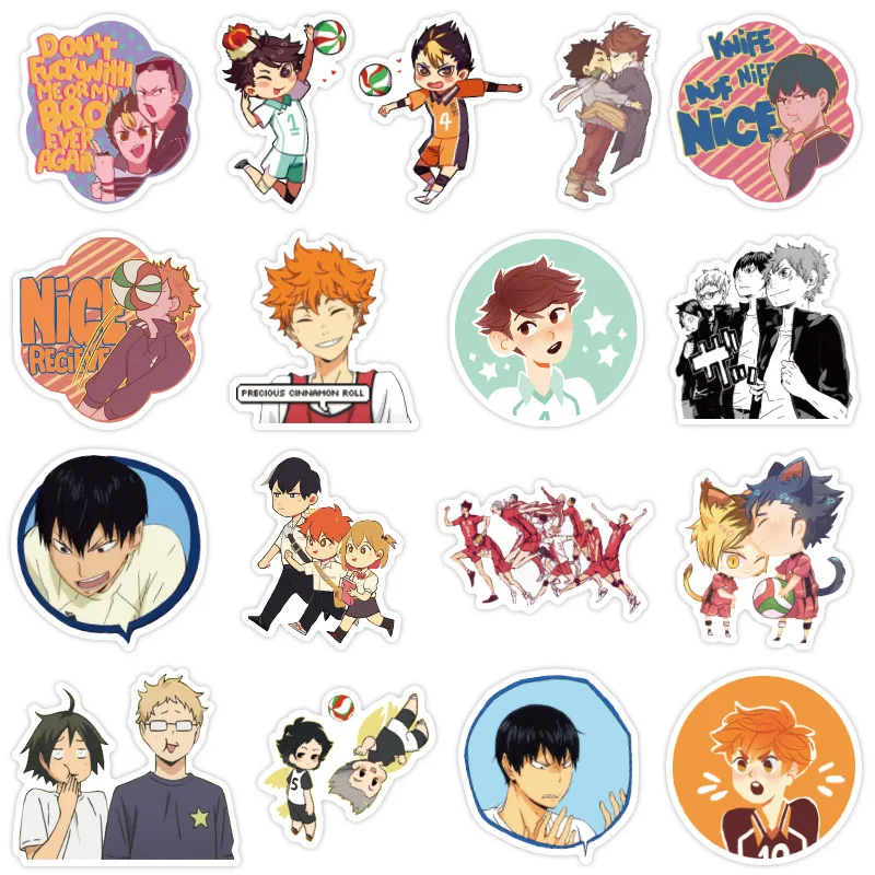 anime 100unid stickers haikyuu stickers y figuritas vmarchese com