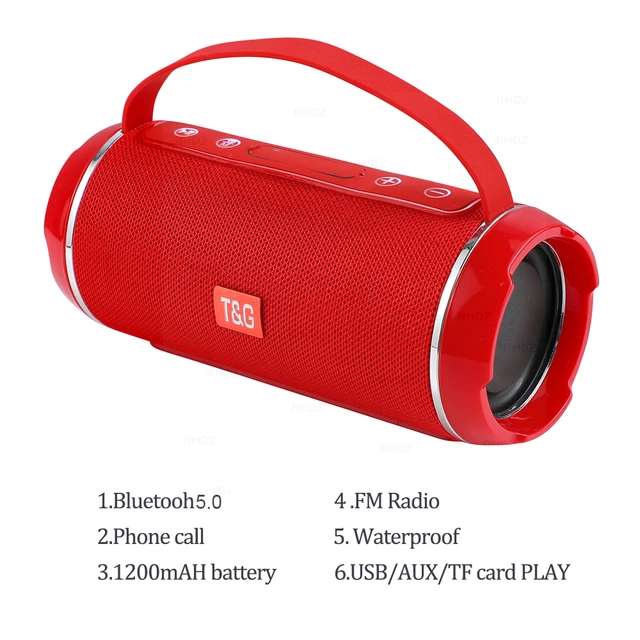 Powerful 20W portable bluetooth speaker outdoor Column Computer Wireless  Speakers Subwoofer BoomBox Music-Center-Radio - AliExpress