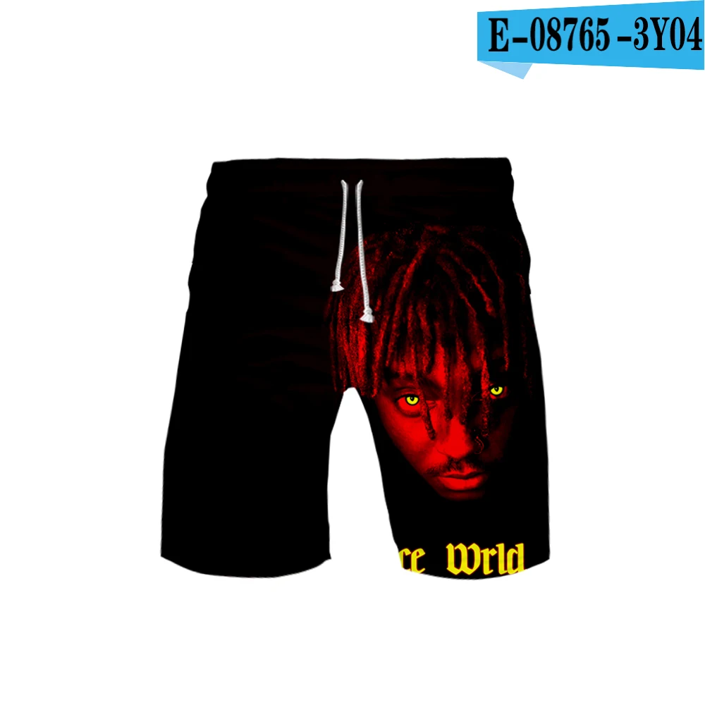 Juice Wrld мужские шорты с 3D принтом в виде змеиного черепа, мужские летние шорты с карманами и завязками, одежда для спортзала в стиле хип-хоп, персонализированная одежда - Цвет: one