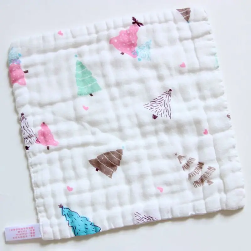 Детское квадратное слюнявное полотенце для младенцев с мультяшным принтом, салфетка для Мытье Ванны для новорожденных, Набор платков для лица