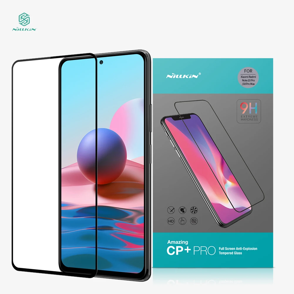 Защитное стекло NILLKIN с полным покрытием для Xiaomi Redmi Note 10 Pro Max | Мобильные телефоны и