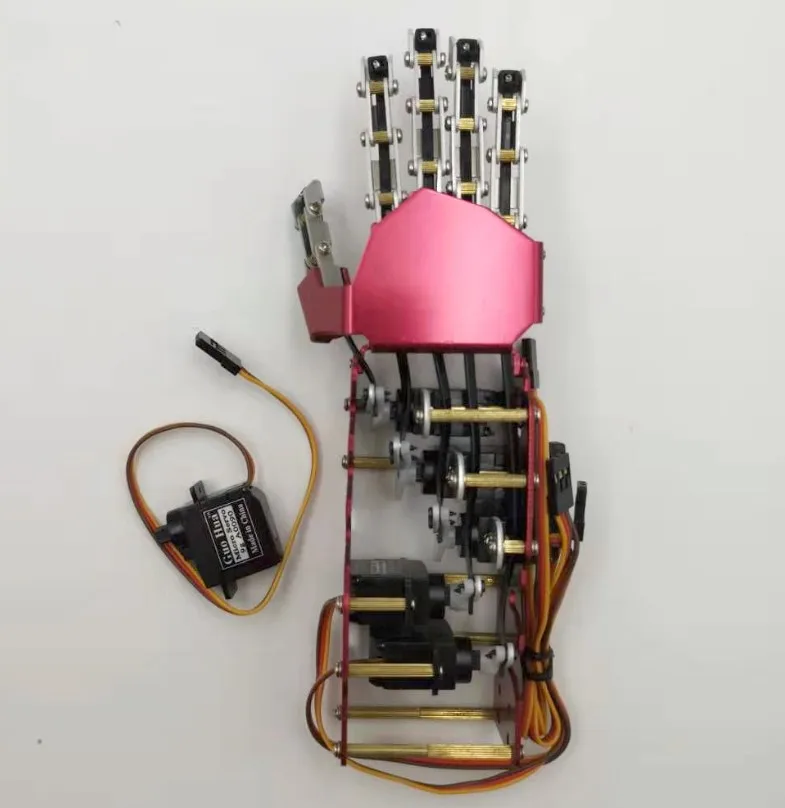 5dof Robot Hand Five Fingers Red Metal Manipulator Arm Mini Bionic Gripper Diy Robot Hand Robot Gripperrobot Accessories Aliexpress