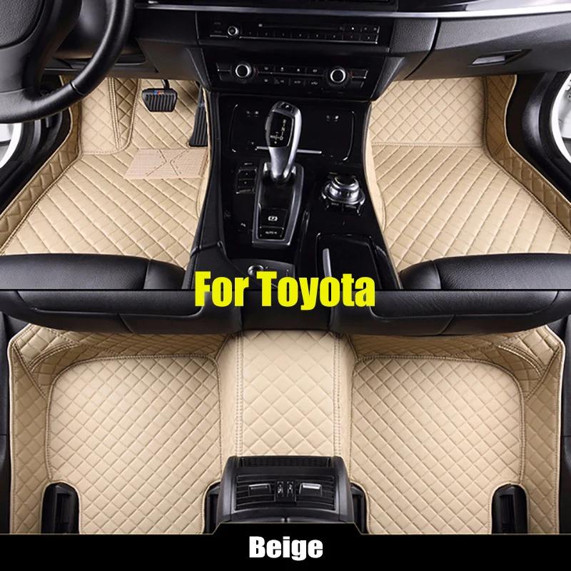 Пользовательские кожаные автомобильные коврики для Toyota corolla 07-18 Camry Rav4 Auris Prius Yalis